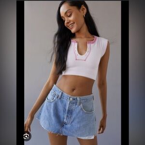 Urban Outfitters out from under Go For Gold crop top in pink | Size: M/L